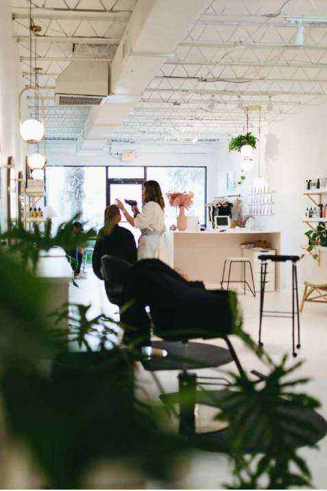 Barber working